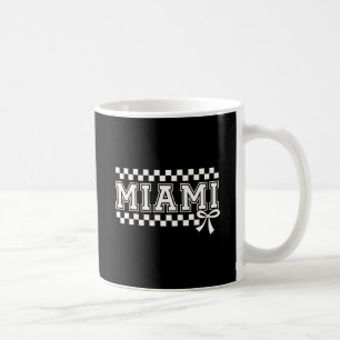 Miami Collegiate Karo-Schüchternheits-Schleifen-Ta Kaffeetasse