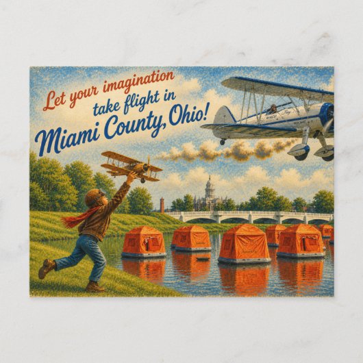 Miami County Ohio Postkarte (Vorderseite)