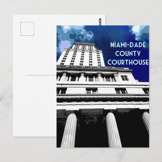 Miami Courthouse Poster Postkarte (Vorne/Hinten)