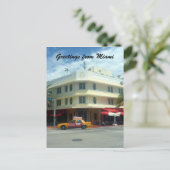 Miami-Deko-Kabine Postkarte (Stehend Vorderseite)