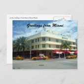 Miami-Deko-Taxen Postkarte (Vorne/Hinten)