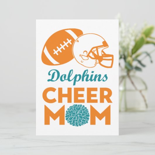 Miami Delphins Classic Dankeskarte (Stehend Vorderseite)