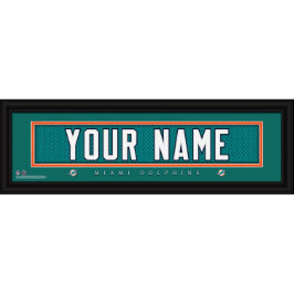 Miami Dolphins NFL Letter Art Black Gerahmt Print
