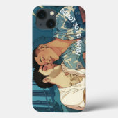 Miami Downtown Gay Men Cuddling Illustration Case-Mate iPhone Hülle (Rückseite)