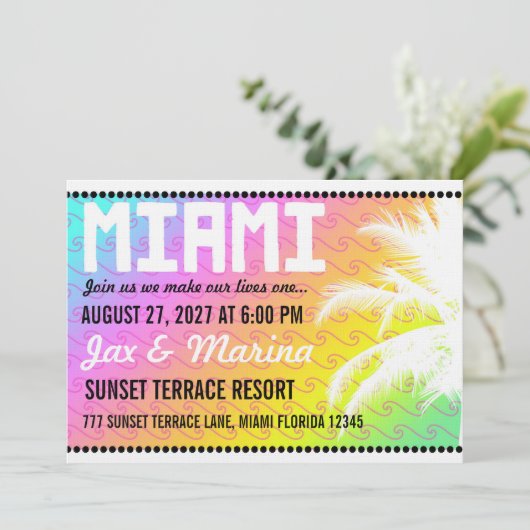 MIAMI EINLADUNG (Stehend Vorderseite)