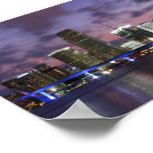 Miami Evening Skyline Poster (Ecke)
