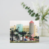 Miami-Farben Postkarte (Stehend Vorderseite)