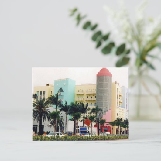Miami-Farben Postkarte (Stehend Vorderseite)