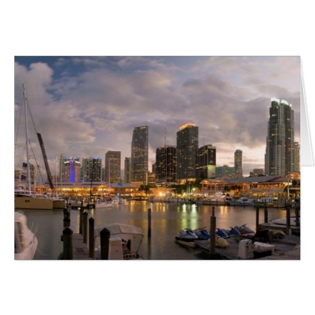 Miami financial skyline at dusk (Vorderseite (Horizontal))