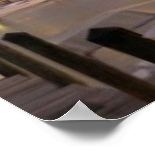 Miami financial skyline at dusk poster (Ecke)