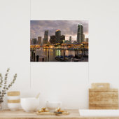 Miami financial skyline at dusk poster (Küche)