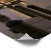 Miami financial skyline at dusk poster (Ecke)