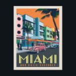 Miami, FL| Art Deco Postkarte<br><div class="desc">Anderson Design Group ist eine preisgekrönte Illustrations- und Designfirma in Nashville,  Tennessee. Gründer Joel Anderson leitet ein Team talentierter Künstler,  um originelle Posterkunst zu kreieren,  die wie klassische Vintage Werbedrucke von den 1920er bis 1960er Jahren aussieht.</div>