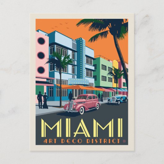 Miami, FL| Art Deco Postkarte (Vorderseite)