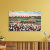 Miami, FL - Aussicht auf den Hialeah-Park mit Pfer Leinwanddruck (Insitu (Wohnzimmer))