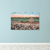 Miami, FL - Aussicht auf den Hialeah-Park mit Pfer Leinwanddruck (Insitu (Holzboden))