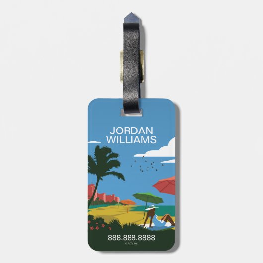 Miami, FL Gepäckanhänger (Rückseite vertikal)