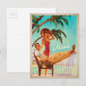 Miami, FL -Paar Postkarte (Vorne/Hinten)