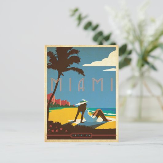 Miami, FL Postkarte (Stehend Vorderseite)