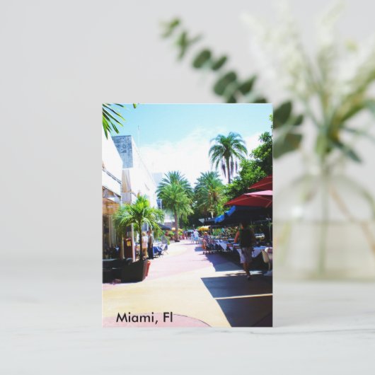 Miami, Fl Postkarte (Stehend Vorderseite)