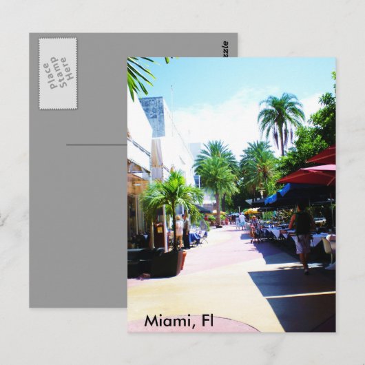 Miami, Fl Postkarte (Vorne/Hinten)