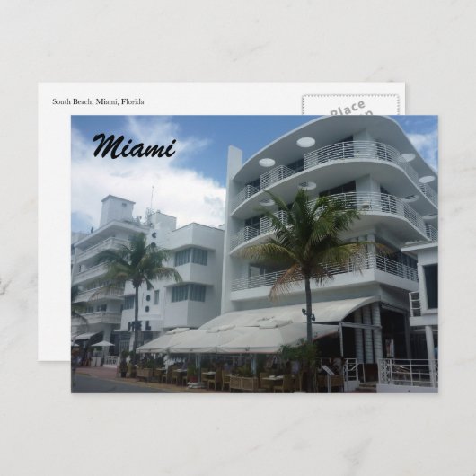 Miami fl postkarte (Vorne/Hinten)