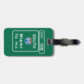 Miami, FL-Verkehrsschild Gepäckanhänger (Rückseite horizontal)