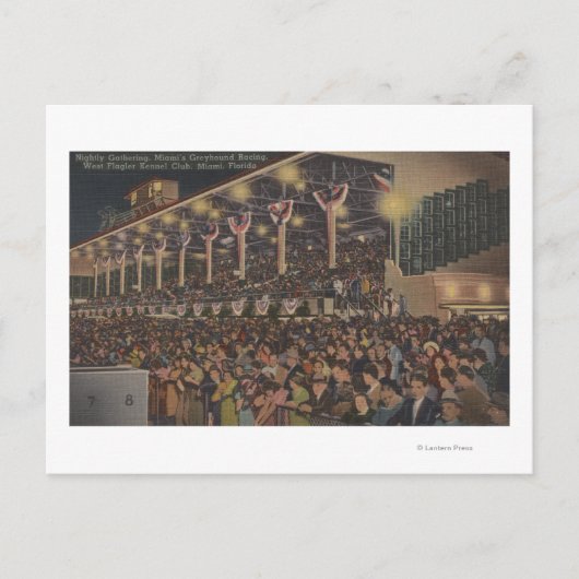 Miami, FL - West Flagler Kennel Club, Hund Postkarte (Vorderseite)