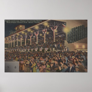 Miami, FL - WestFlagler Hundehütten-Verein, Hund Poster