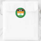 Miami Flag Runder Aufkleber (Tasche)