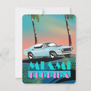 Miami Florida 1980er Reiseplakat