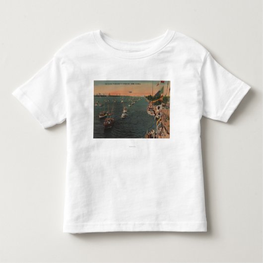 Miami, Florida - Ansicht des Fischens Kleinkind T-shirt (Vorderseite)