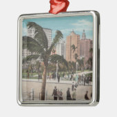 Miami, Florida - Ansicht von Bayfront Park u. Silbernes Ornament (Links)