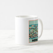 Miami Florida Art Deco Kaffeetasse (VorderseiteRechts)