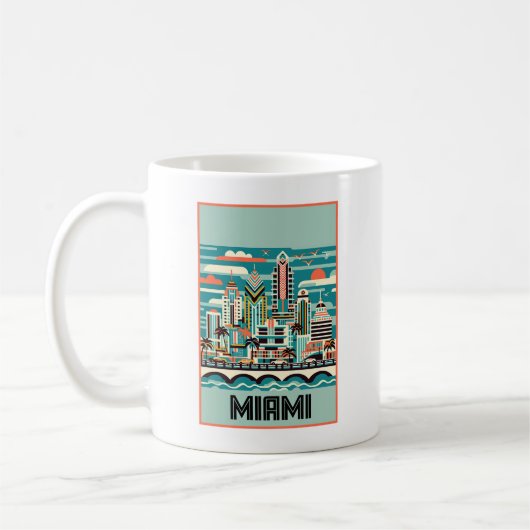 Miami Florida Art Deco Kaffeetasse (Links)