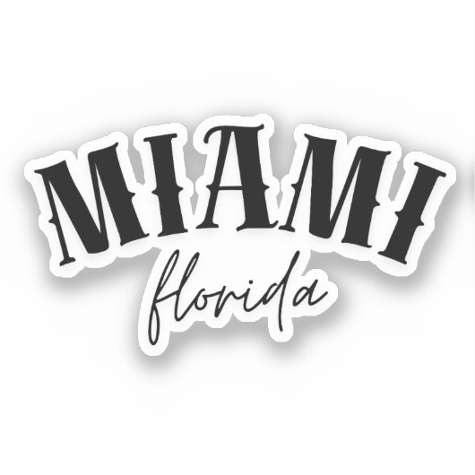 Miami Florida Aufkleber (Vorderseite)