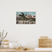 Miami, Florida - Aussicht auf Bayfront Park & Hote Poster (Küche)