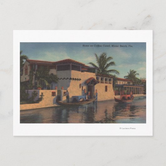 Miami, Florida - Aussicht auf das Haus am Collins Postkarte (Vorderseite)
