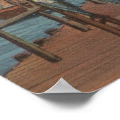 Miami, Florida - Aussicht auf Pier 5 mit Fisch Poster (Ecke)