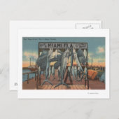 Miami, Florida - Aussicht auf Pier 5 mit Fisch Postkarte (Vorne/Hinten)