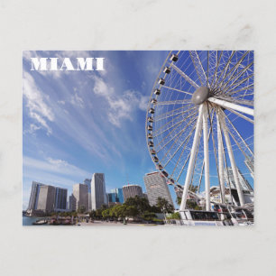 Miami Florida Bayfront Park City Skyline Travel Postkarte