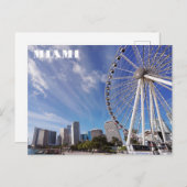 Miami Florida Bayfront Park City Skyline Travel Postkarte (Vorne/Hinten)