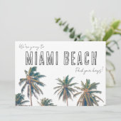 Miami Florida Beach Wedding Save The Date (Stehend Vorderseite)