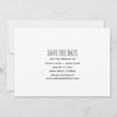 Miami Florida Beach Wedding Save The Date (Rückseite)