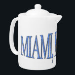 Miami, Florida - Blau<br><div class="desc">Dieses Design mit "Miami,  Florida",  elegant in einer beeindruckenden blauen Farbe gestaltet,  spiegelt das Wesen der sonnigen Tage und des pulsierenden Nachtlebens wider. Stell dich stilvoll auf und zeig deine Liebe für diese berühmte Stadt.</div>