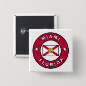 Miami Florida Button (Vorne & Hinten)