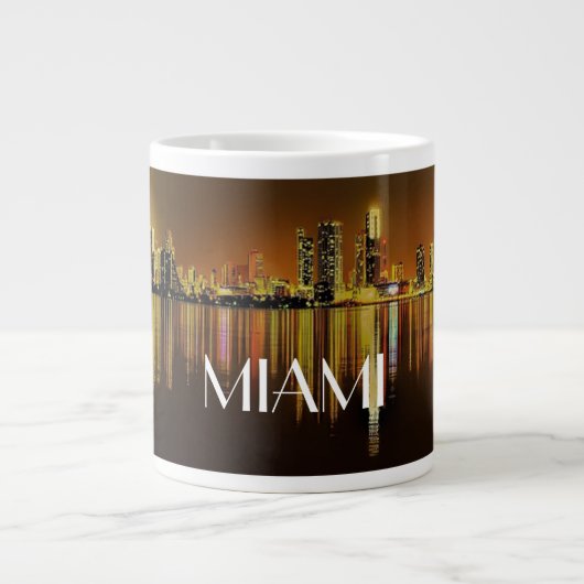 Miami Florida Cityscape Jumbo-Tasse (Vorderseite)