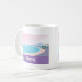 Miami Florida Coastline Citycape Pastel Travel Kaffeetasse (Vorderseite Links)