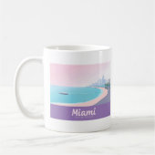 Miami Florida Coastline Citycape Pastel Travel Kaffeetasse (Links)