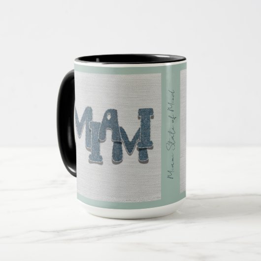 Miami Florida Denim Tasse (Vorderseite Links)